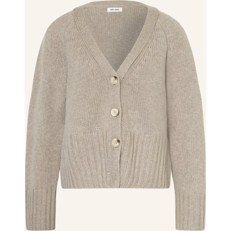 Soft Goat Strickjacke Aus Cashmere grau