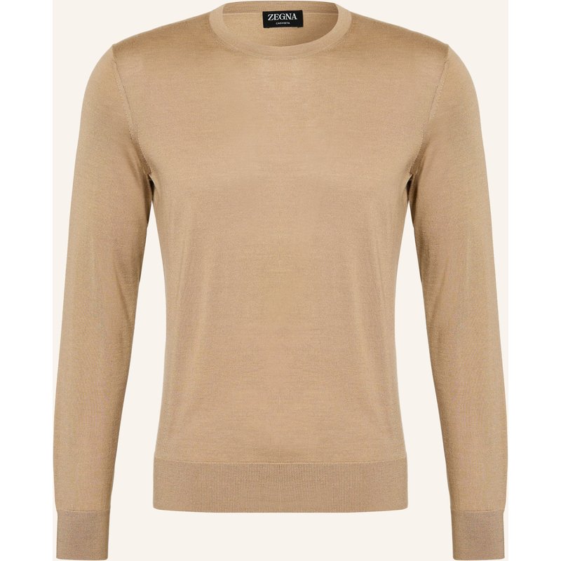 Zegna Cashmere-Pullover Mit Seide beige