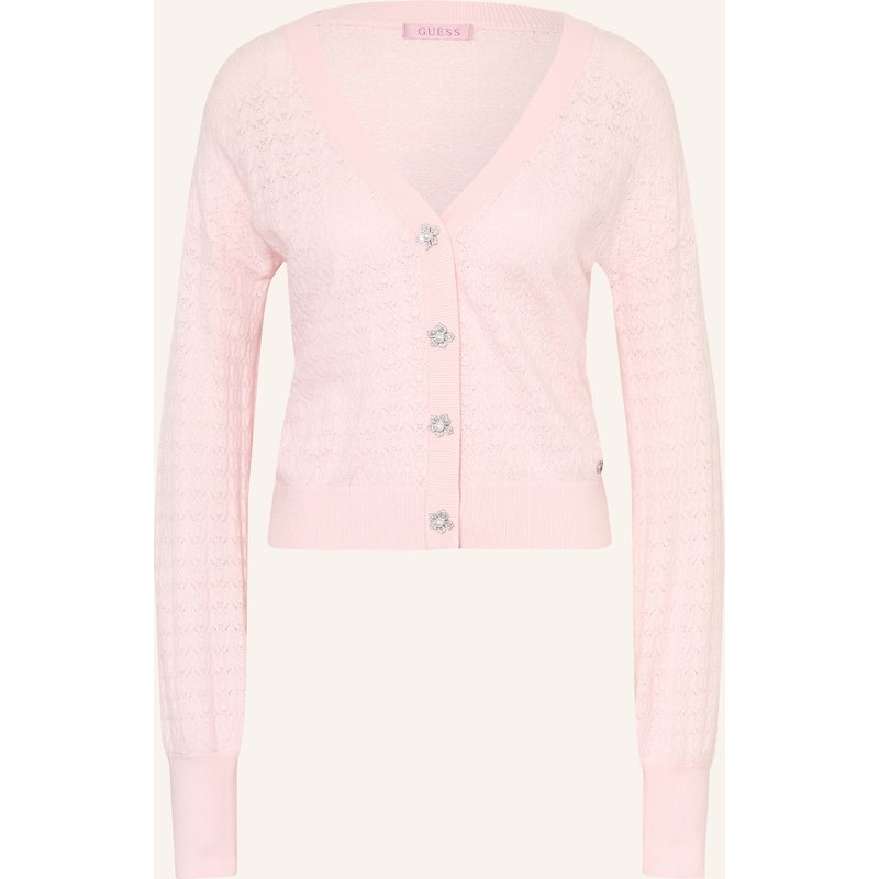Guess Strickjacke Nina Mit Schmucksteinen rosa