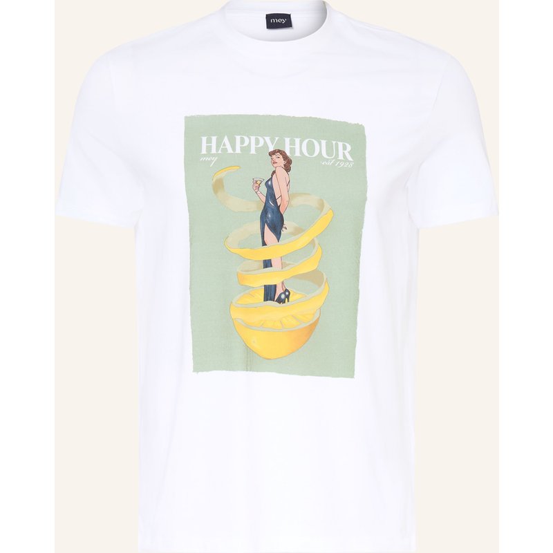 Mey Schlafshirt Serie Fizz & Flavours weiss