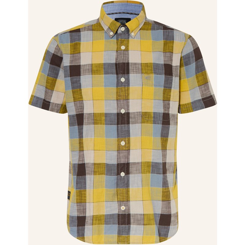 Camel Active Kurzarm-Hemd Regular Fit gelb