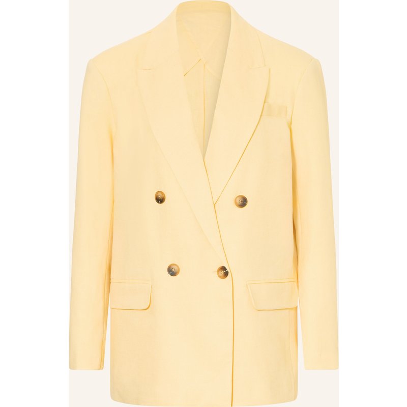 Selected Oversized-Blazer Mit Leinen gelb