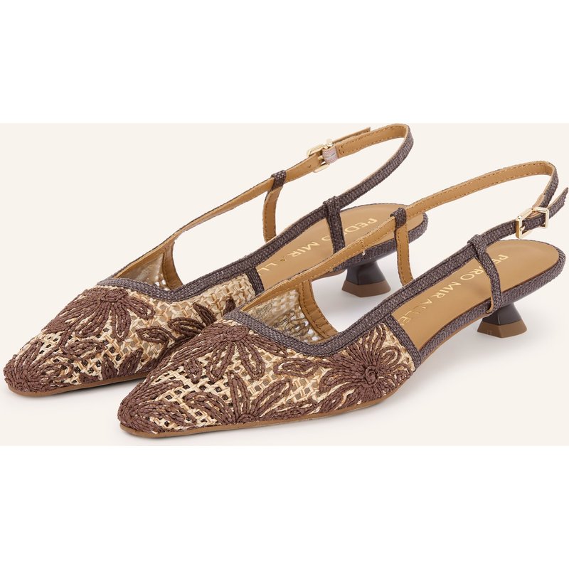 Pedro Miralles Slingpumps Airo braun