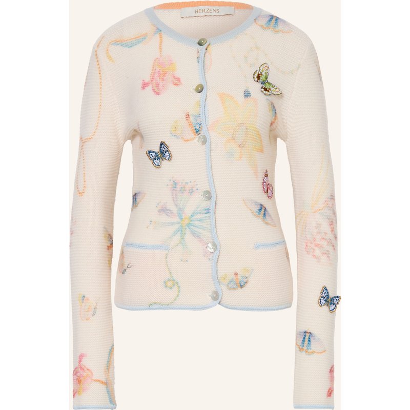 Herzens Strickjacke weiss