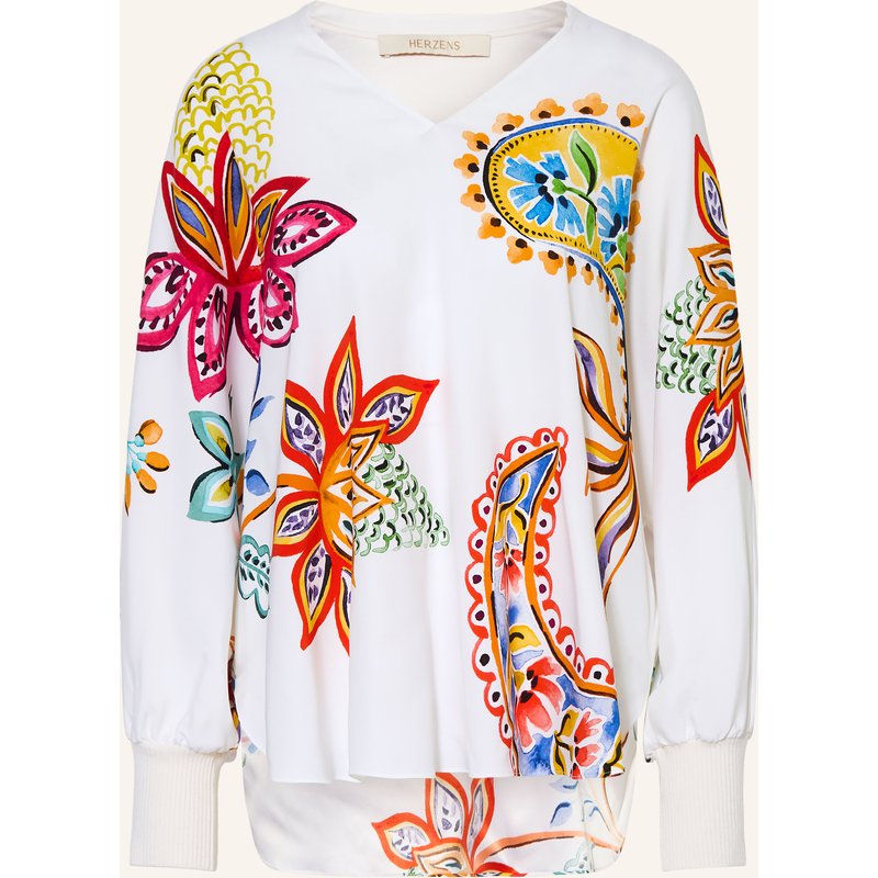 Herzens Blusenshirt Aus Seide weiss