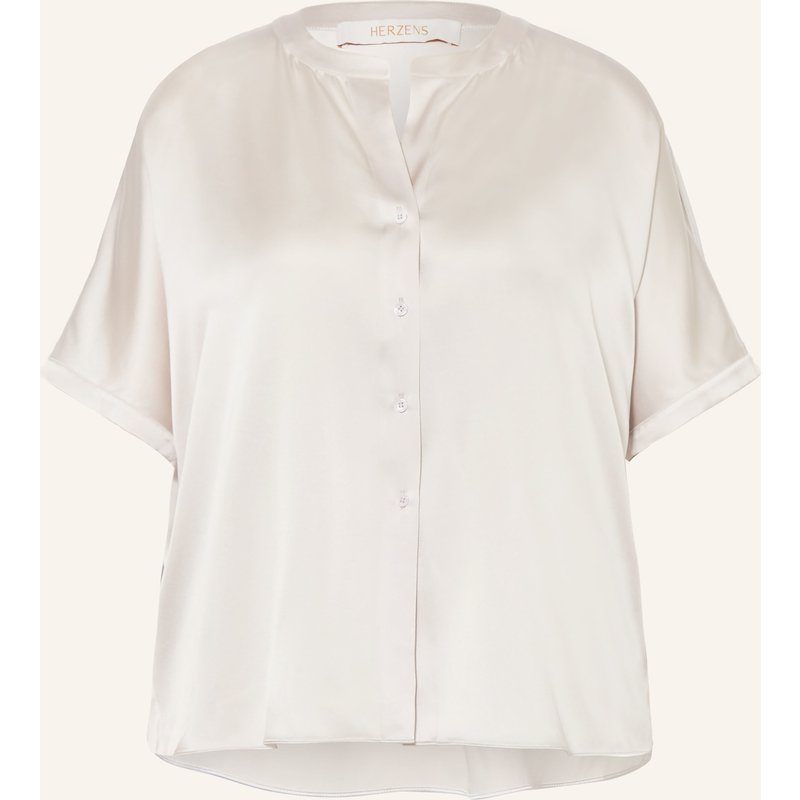Herzens Satinbluse Aus Seide grau