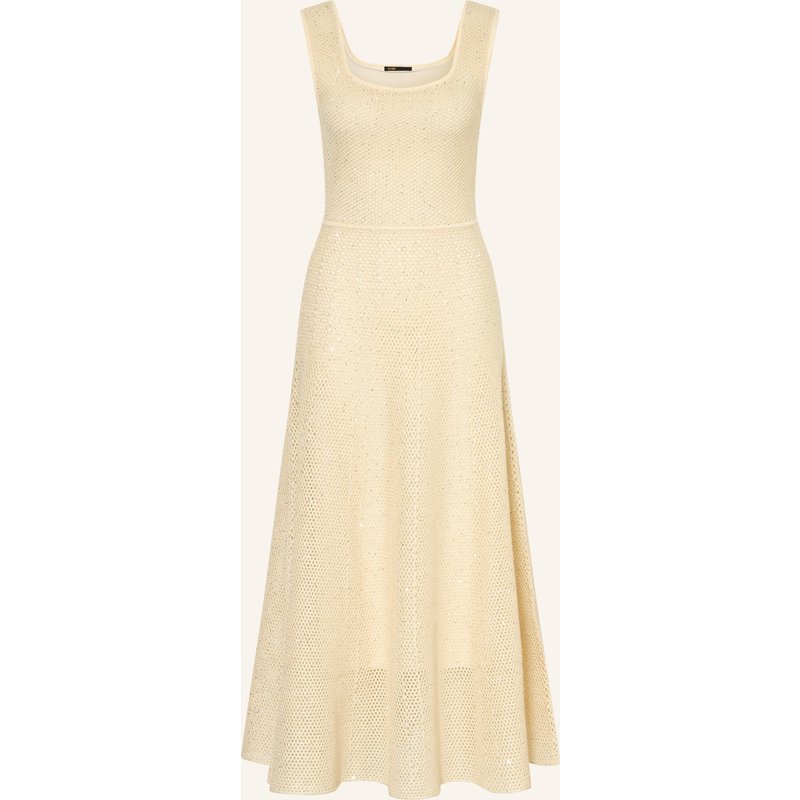 Maje Strickkleid Mit Pailletten Und Glitzergarn gelb