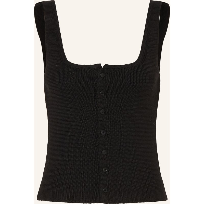 By Aylin Koenig Stricktop Quinn Aus Merinowolle schwarz