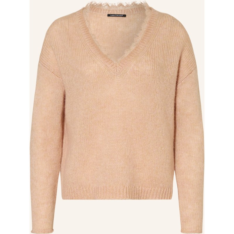 Luisa Cerano Pullover Mit Spitze Und Mit Alpaka rosa