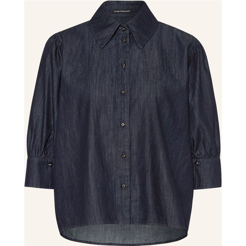 Luisa Cerano Jeansbluse Mit 3/4-Arm blau
