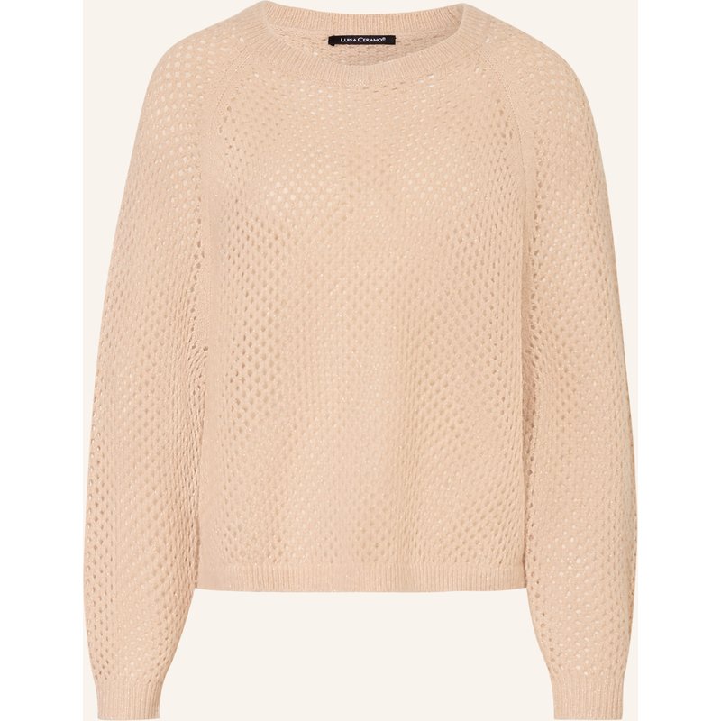 Luisa Cerano Pullover Mit Glitzergarn rosa