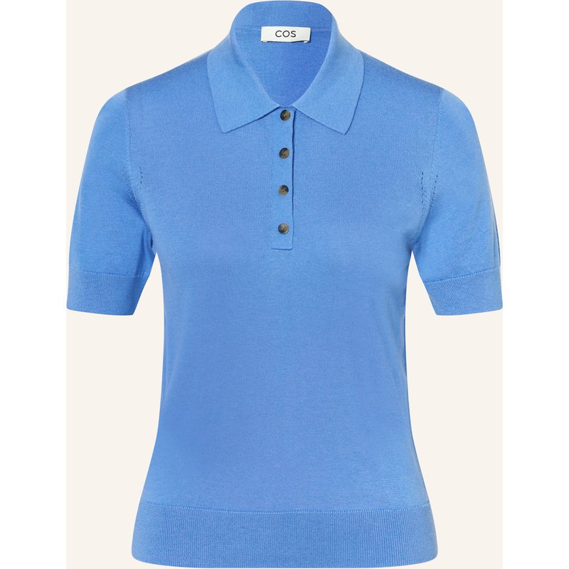 Cos Strick-Poloshirt blau