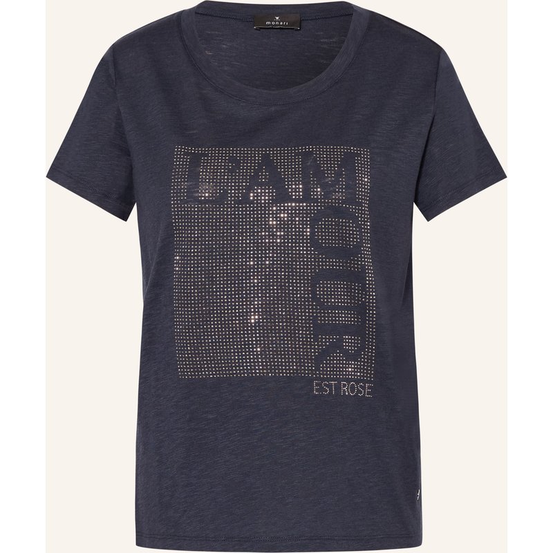 Monari T-Shirt Mit Schmucksteinen blau