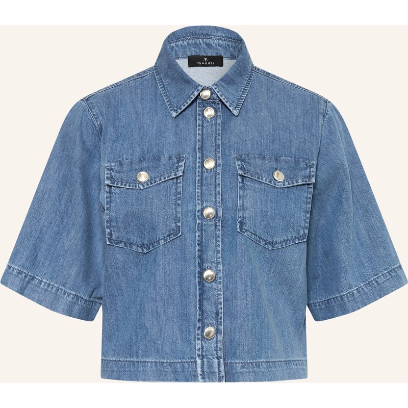 Monari Hemdbluse In Jeansoptik blau