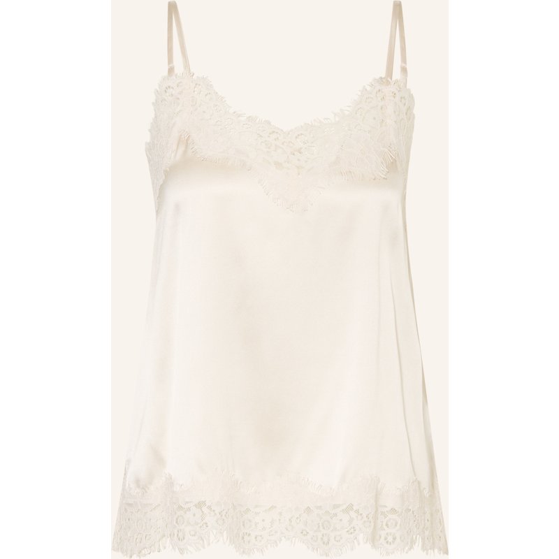 Darling Harbour Seidentop Aus Satin Mit Spitze beige