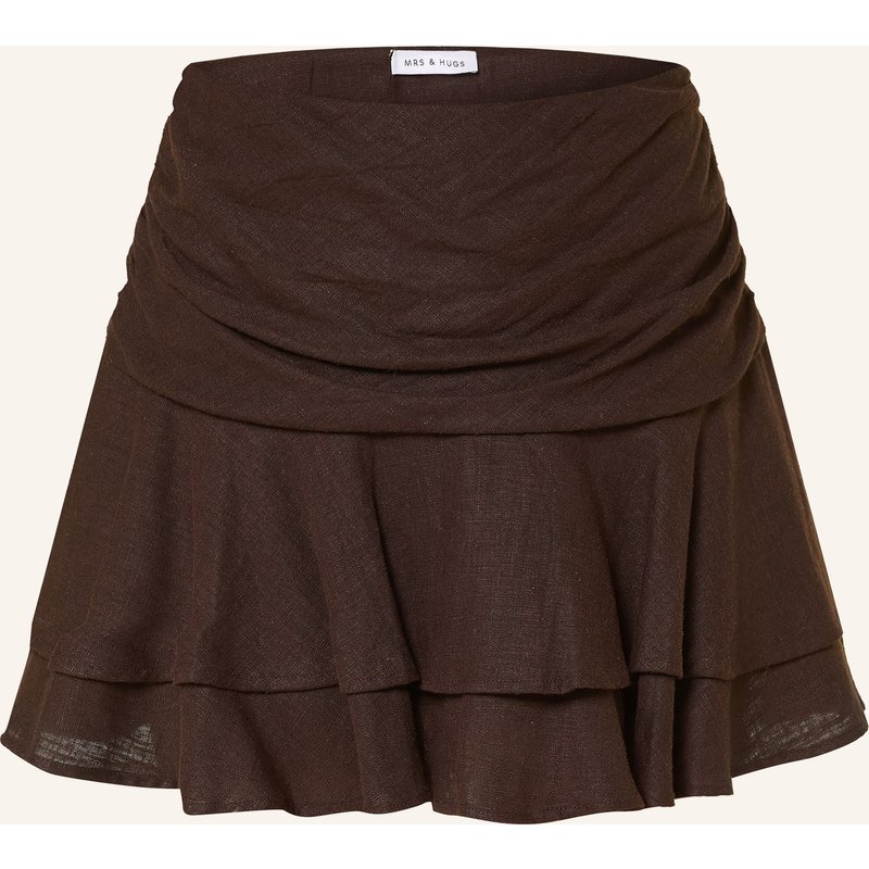 Mrs & Hugs Skort Mit Leinen braun