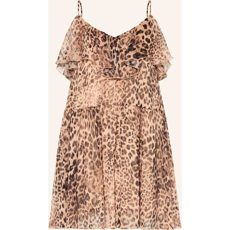 Mrs & Hugs Kleid Mit Volants braun
