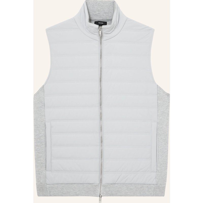 Reiss Steppweste Newford Im Materialmix grau