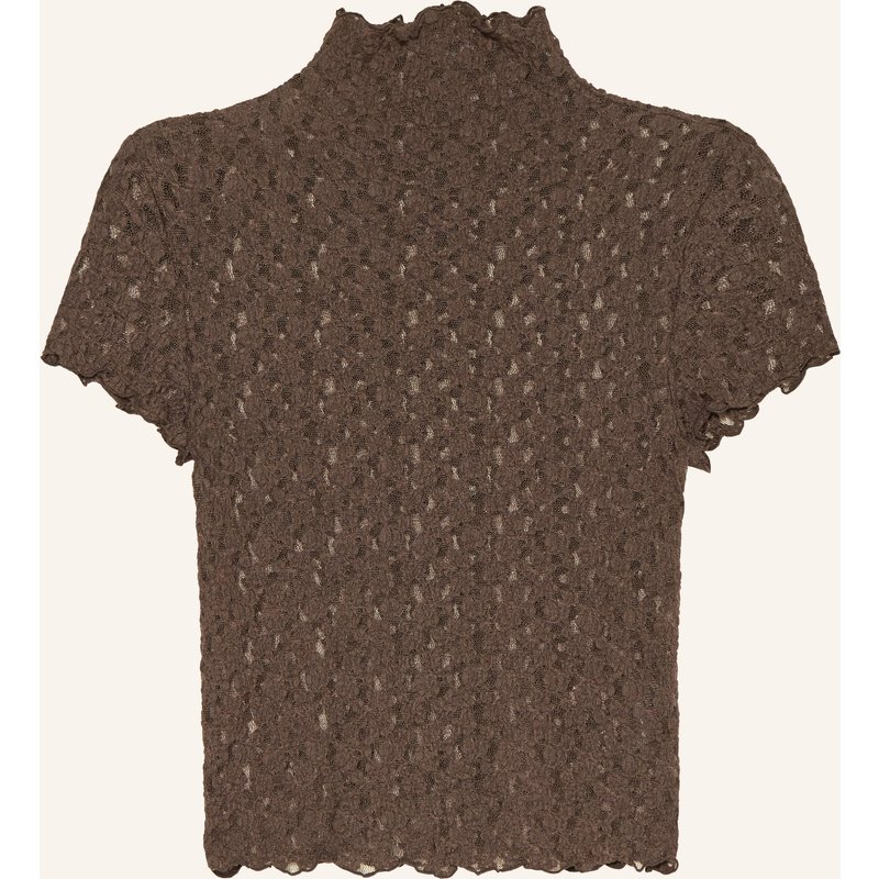 Mrs & Hugs Blusenshirt Aus Spitze braun