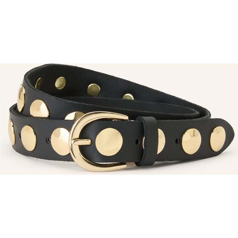 B.Belt Ledergürtel Luna Mit Nieten schwarz