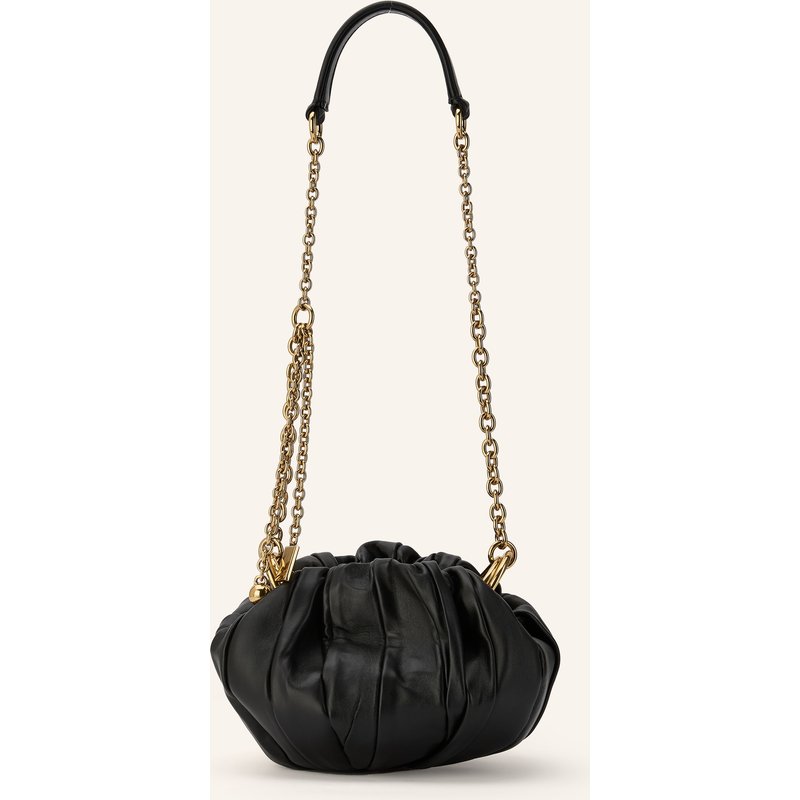 Chloé Schultertasche Plissé schwarz