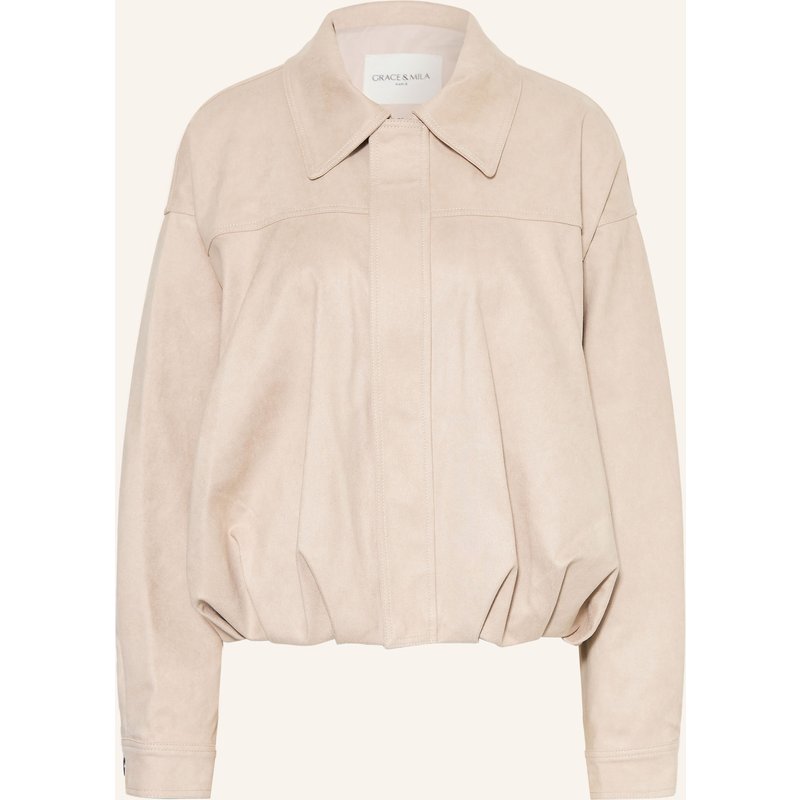 Grace & Mila Jacke Verve In Lederoptik beige