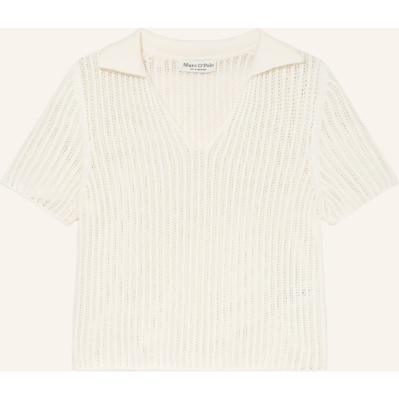 Marc O'polo Strick-Poloshirt weiss