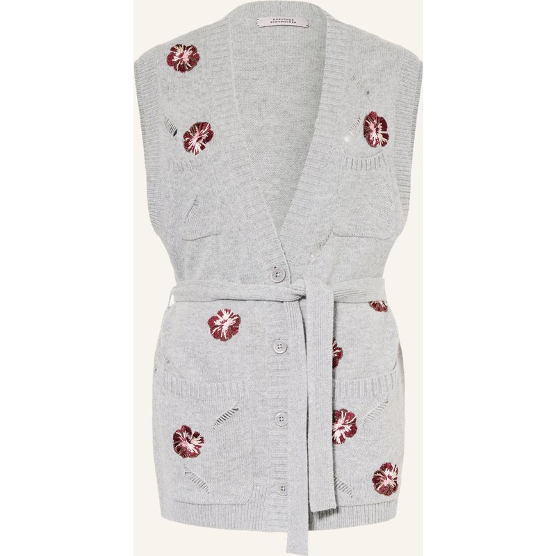 Dorothee Schumacher Strickweste Blooming Statements Mit Cashmere rot