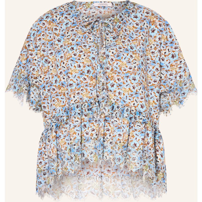 Dorothee Schumacher Blusenshirt Floral Volumes Mit Spitze blau