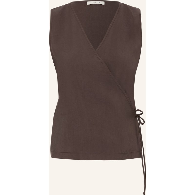 Opus Wickelbluse Fazu braun