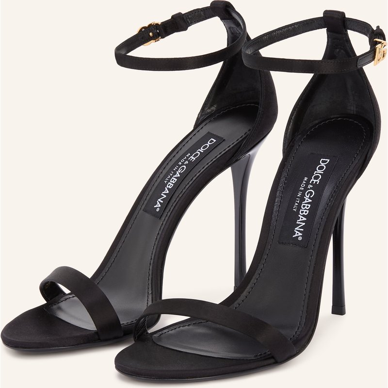 Dolce & Gabbana Sandaletten Raso schwarz