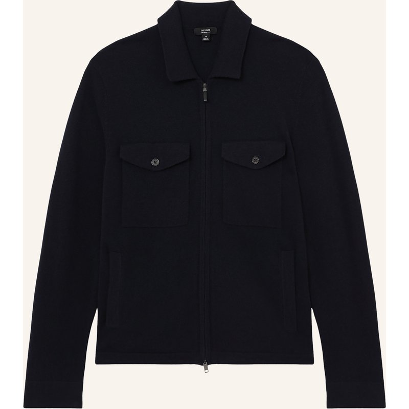 Reiss Strickjacke Dunstall blau