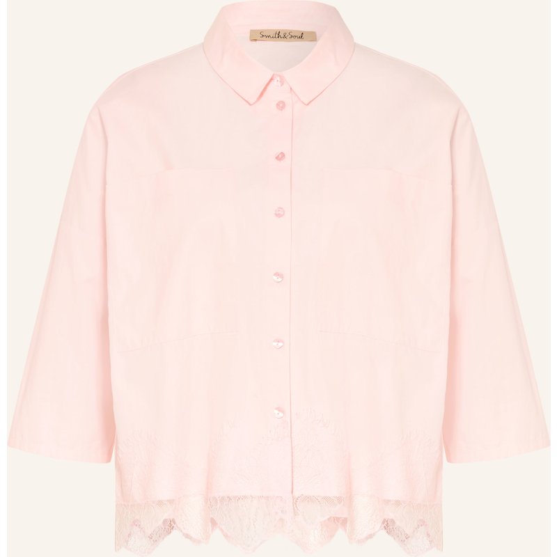 Smith & Soul Hemdbluse Mit Spitze rosa