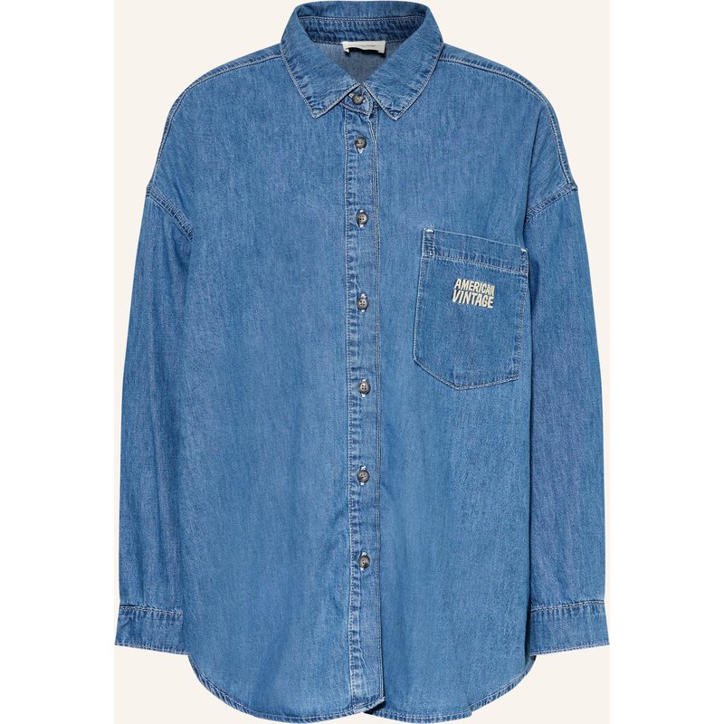 American Vintage Jeansbluse Izeway blau