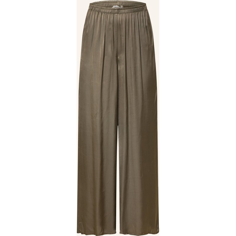 American Vintage Marlenehose Aus Satin gruen