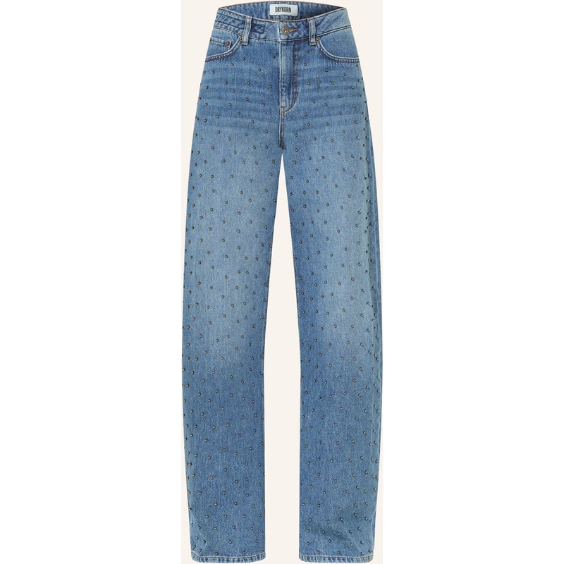 Drykorn Straight Jeans Medley Mit Nieten blau