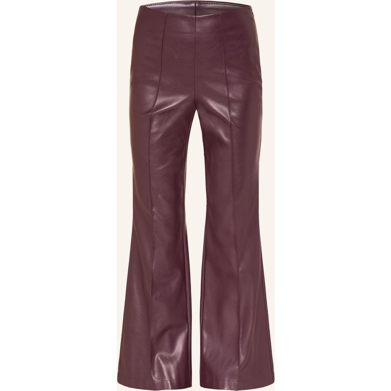 Marc Aurel Bootcut-Hose In Lederoptik lila