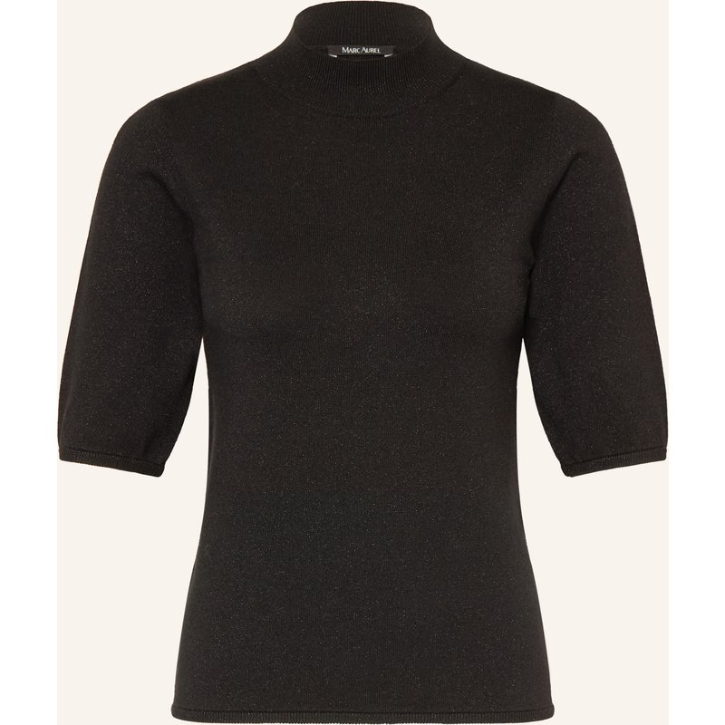 Marc Aurel Strickshirt Mit Glitzergarn schwarz