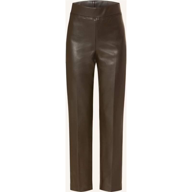 Joseph Ribkoff Hose In Lederoptik braun