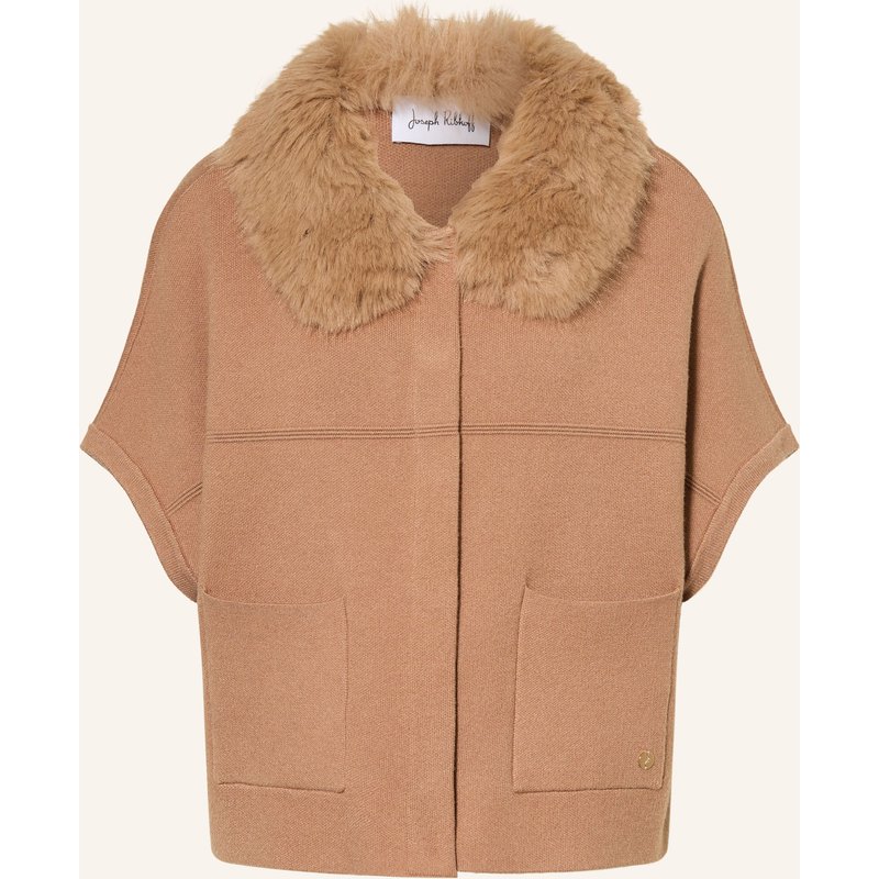 Joseph Ribkoff Strickjacke Mit Kunstfell braun