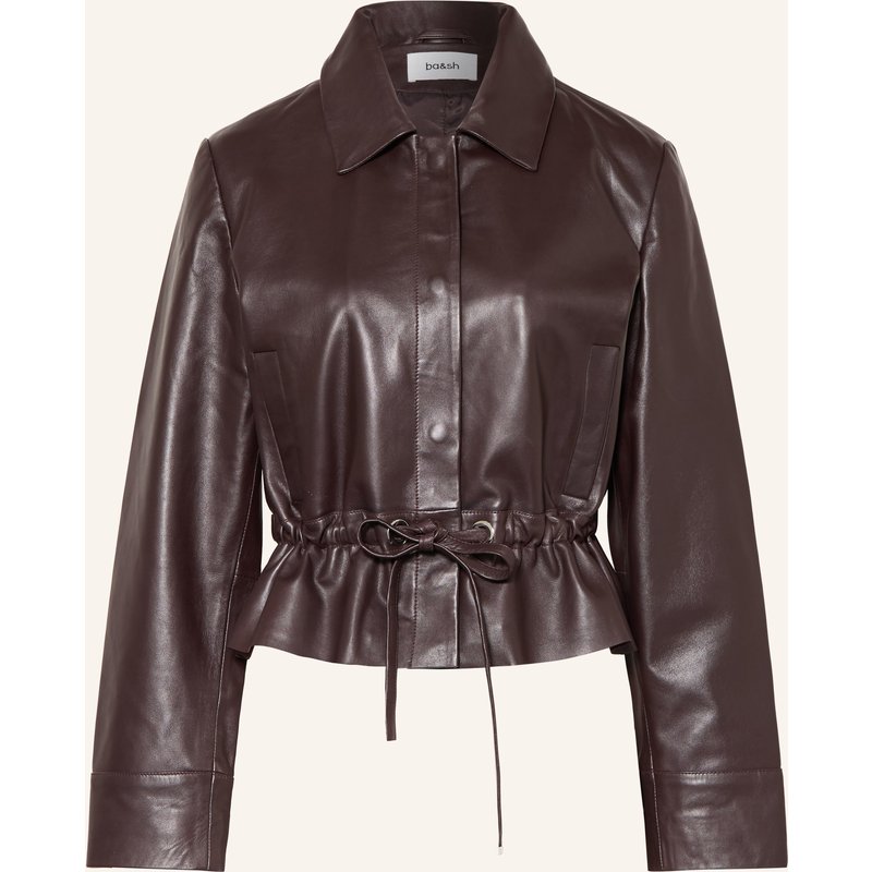 Ba&Sh Lederjacke Manita rot