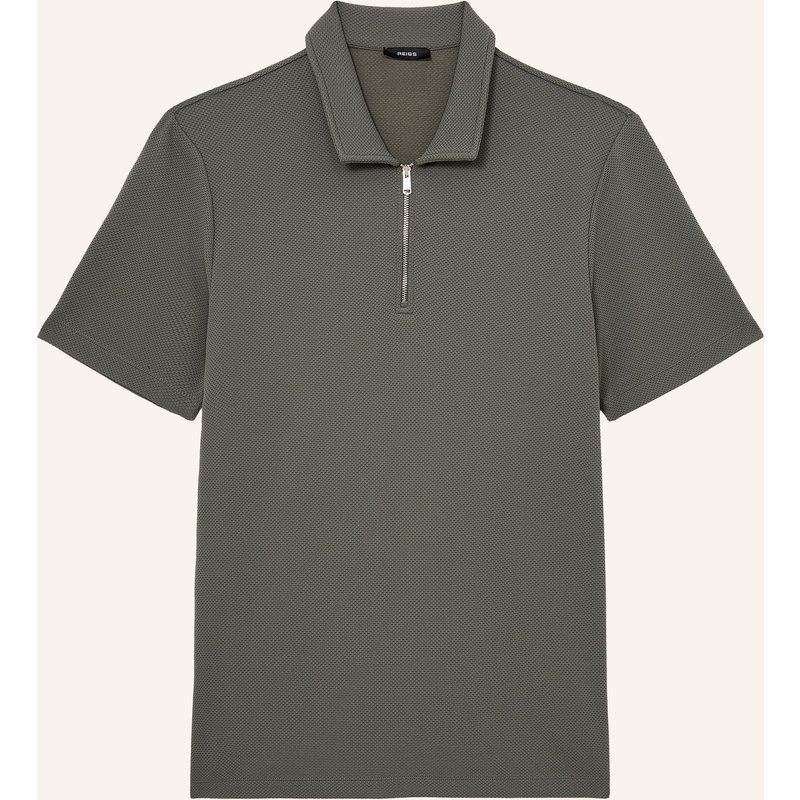Reiss Strick-Poloshirt Forno gruen