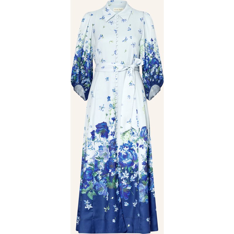 Phase Eight Hemdblusenkleid Noella Mit 3/4-Arm blau