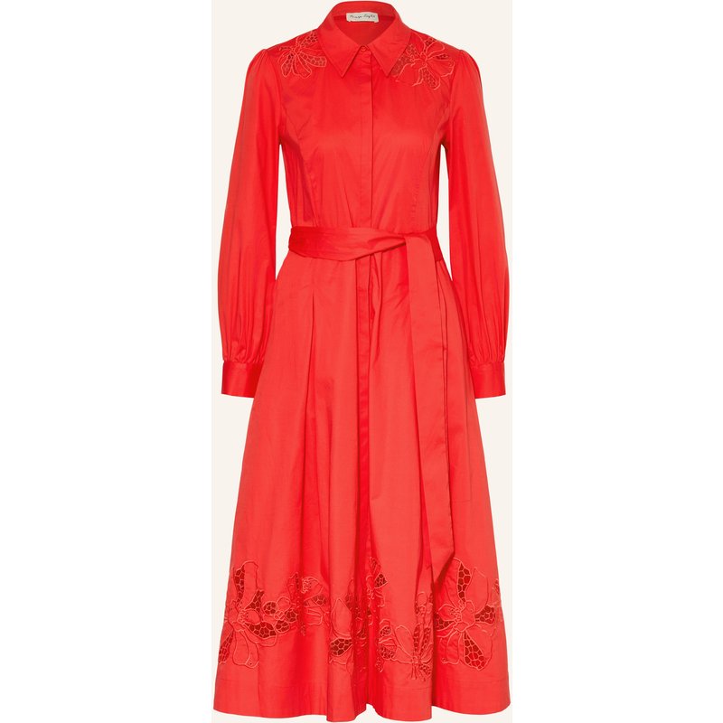 Phase Eight Hemdblusenkleid Kim Mit Lochspitze rot
