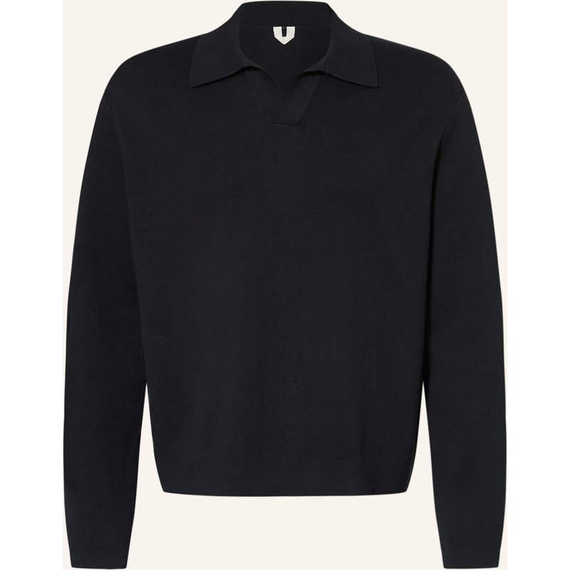 Arket Strick-Poloshirt Swarm blau