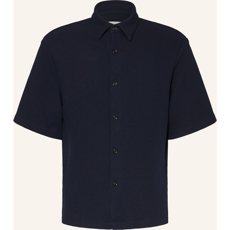 Sandro Kurzarm-Hemd Slim Fit Aus Piqué blau