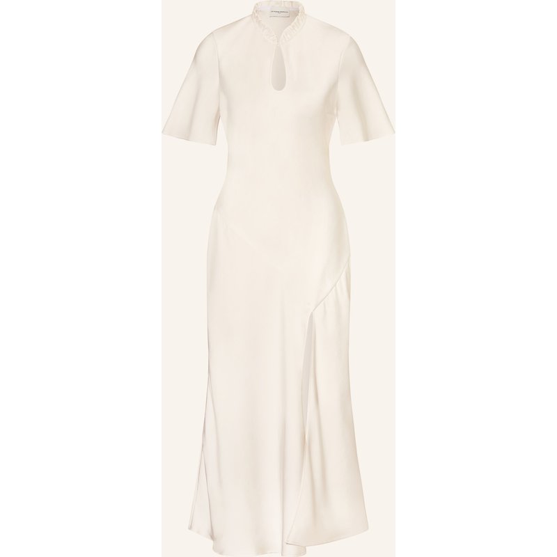 Claudie Pierlot Satinkleid Mit Rüschen weiss