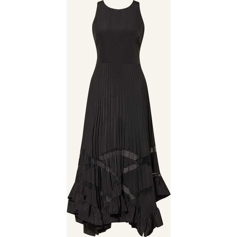 Claudie Pierlot Kleid Mit Plissees Und Rüschen schwarz