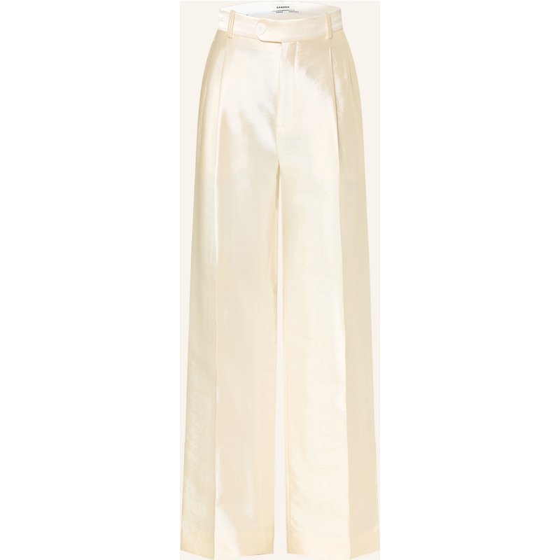 Sandro Marlenehose Aus Satin beige