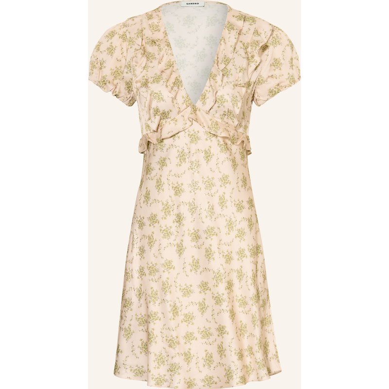 Sandro Kleid Mit Volants rosa